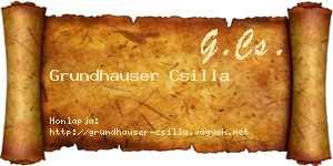 Grundhauser Csilla névjegykártya